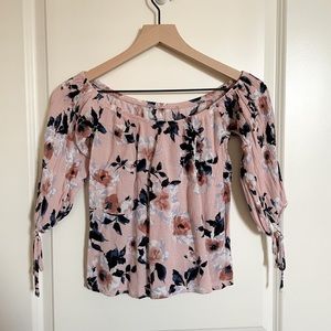 Floral off-the-shoulder top